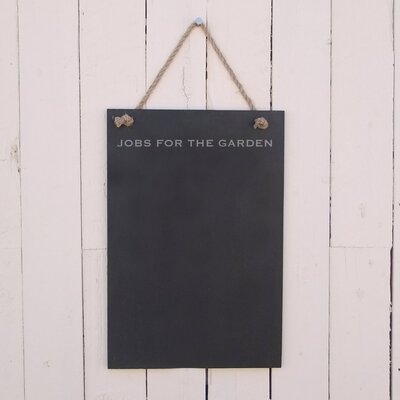 Slate Hanging Notice Board ’Jobs for the garden’