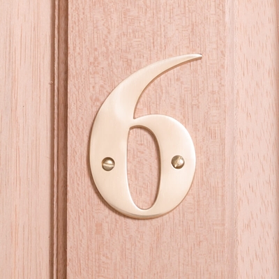 10cm Brass House Numbers - 6