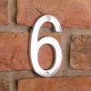 Image of 10cm Contemporary Chrome House Numbers - 6