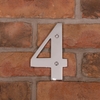 Image of Chrome house number 4 - 15cm