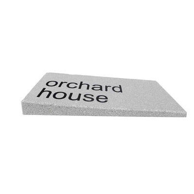 EcoStone Environmentally Friendly House Sign - left hand wedge with 2 lines of text 205 x 125mm - UWNP1L