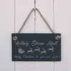 Image of Christmas Slate hanging sign - "Nollaig Shona Duit. Merry Christmas to you and yours!"