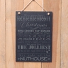 Image of Christmas Slate hanging sign (portrait) - "We're gonna have a the HAP HAP HAPPIEST Christmas since..."