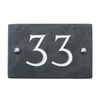 Image of Slate house number 33 v-carved with white infill numbers