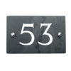 Image of Slate house number 53 v-carved with white infill numbers