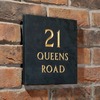 Image of Premium Smooth Slate House Sign - 25 x 25cm