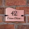 Image of Double Layer Acrylic House Sign - Wave - Rose Gold