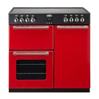 Belling 90cm Electric Country Range Cooker 90E, Hot Jalapeno Red