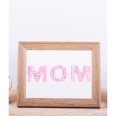 Personalised MOM Word Art Gift