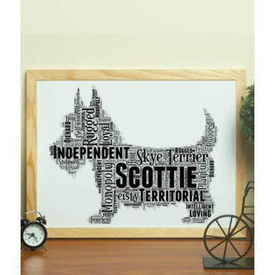 Personalised Scottie Dog - Scottish Terrier Word Art