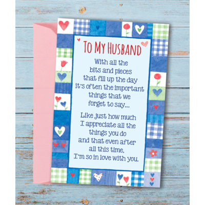 To My Husband - Sentimental Wallet Card