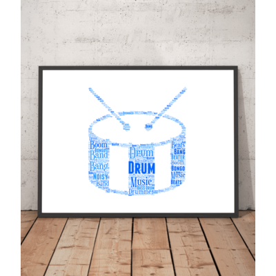Drum Word Art Print