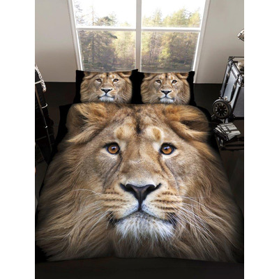 Lion Double Duvet Cover And Pillowcase Set