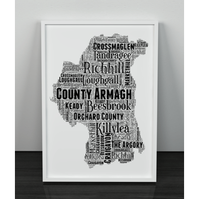 County Armagh - Personalised Word Art Map