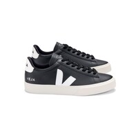 Image of Campo Leather Trainers - Black & White