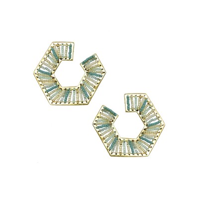 Prisma Earrings - Gold & Blue