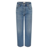 Image of Emery High Rise Relaxed Crop Jeans - Old Blue