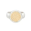 Classic Smooth Rim Disc Ring - Gold & Silver