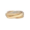 Twisted Smooth Dotted Ring - Gold