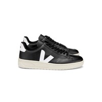 V-12 Leather Trainers - Black & White