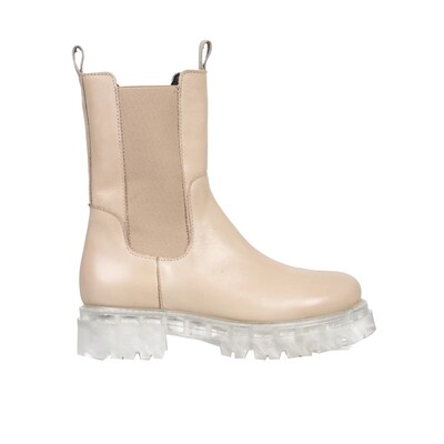 Prima Leather Boots - Beige
