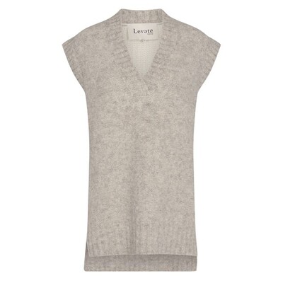 LEVETE ROOM Papay 2 Knitted Vest Grey