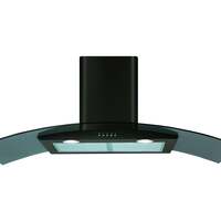 Image of CDA ECP102BL 100cm curved glass extractor Black
