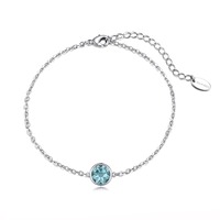 Image of Blue Crystal Anklet Created with Swarovski&#174; Crystals