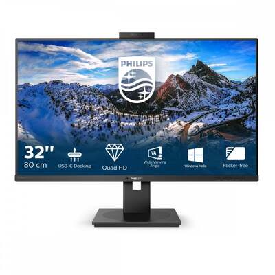 PHILIPS 32",Black, LCD Monitor, Quad HD, Speakers, Height Adjust