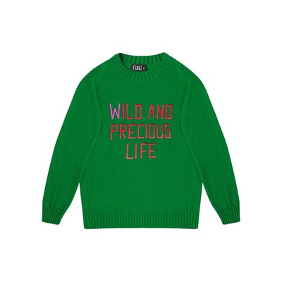 Wild & Precious Life Wool Jumper - Pegoda Green