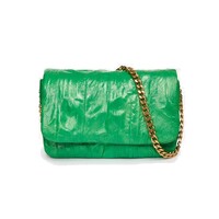 Beatrice Glossy Shoulder Bag - Foliage Green