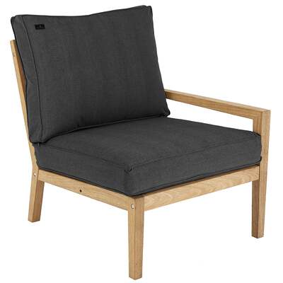 Alexander Rose Roble Lounge Right End Module with Cushions (FSC 100%), Charcoal