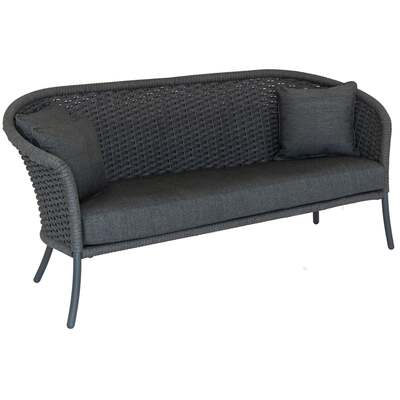 Alexander Rose Cordial 3 Seater Lounge Sofa (Grey), Charcoal