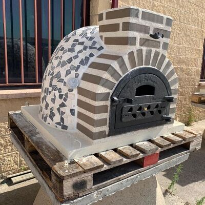 Fuego Grey Mosaic 80 Outdoor Wood Fired Pizza Oven