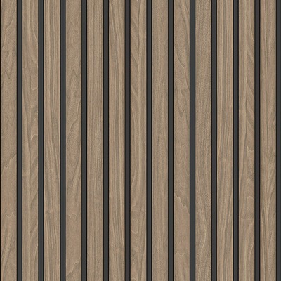 Wood Slat Vinyl Wallpaper Walnut Belgravia 2920