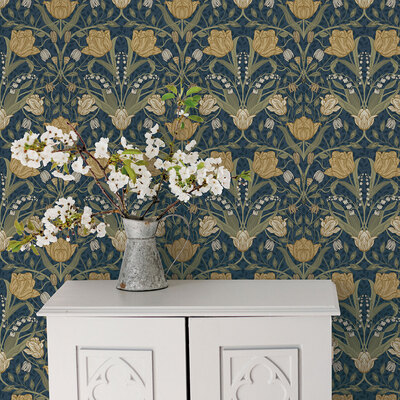 Apelviken 2 Filippa Wallpaper Blue Galerie 44106
