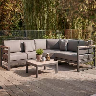 Kettler Elba Grande Lounge Corner Set With Cushions and Coffee Table