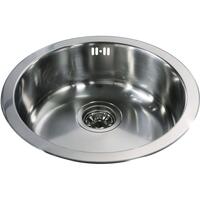 CDA KR21SS Inset round single bowl sink Stainless Steel