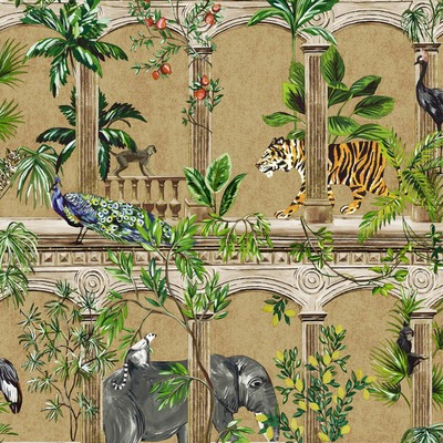 Outside In Animal Arches Wallpaper Gold Holden 13110