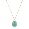 Eden Gold Chain Necklace with Amazonite Pendant