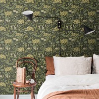 Image of Sommarang Hybbe Wallpaper Dark Green Galerie S55022
