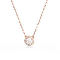 Image of Swarovski Constella pendant, Round cut, Pav&#233;, White, Rose gold-tone plated, 5636272