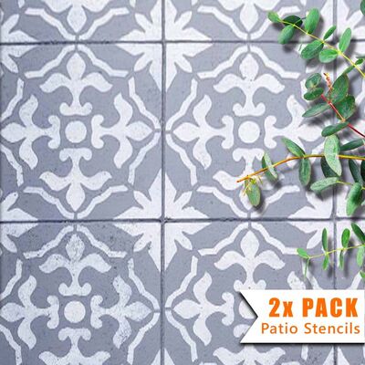 Gibraltar Patio Stencil - Square Slabs - 450mm - 4x Small Pattern / 1 pack (1 stencil)
