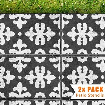 Florence Patio Stencil - Rectangle Slabs - 1.5x Large Pattern / 1 pack (1 stencil)