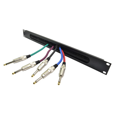 Brush Cable Entry Plate/Panel 1U 19" Rack Fitting For Data Audio & Power