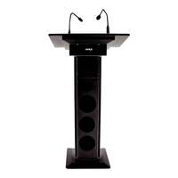 Image of BST AMC73B Lectern Built In Speaker + 2 x Wireless Microphones PA Syst
