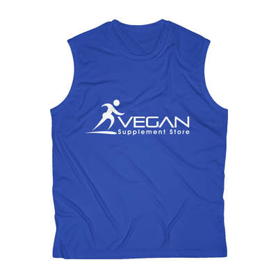 Vegan Supplement Store Men's Sleeveless Performance Tee, True Royal / XS