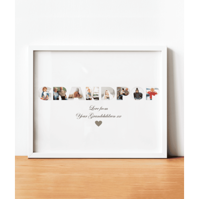 Personalised GRANDPOP Photo Collage Frame Gift