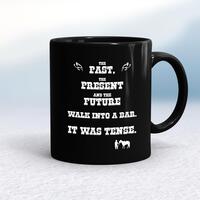 The Past, The Present & The Future Mug – Black/Black, 10oz