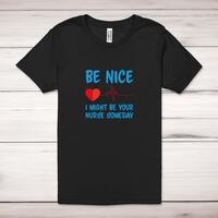 Be Nice Adult T-Shirt – Black, Medium